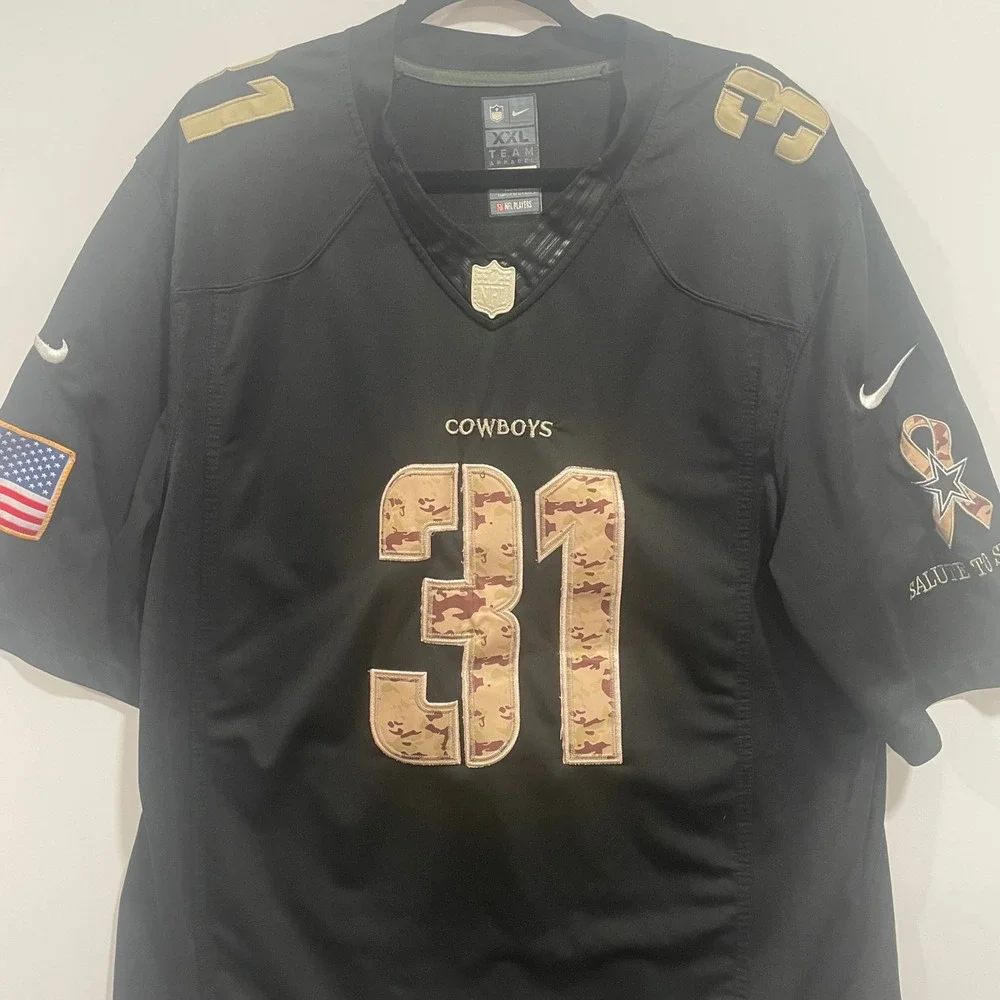Nike Dallas Cowboys Byron Jones 31 Salute to Service Jersey Mens XXL Black Camo
